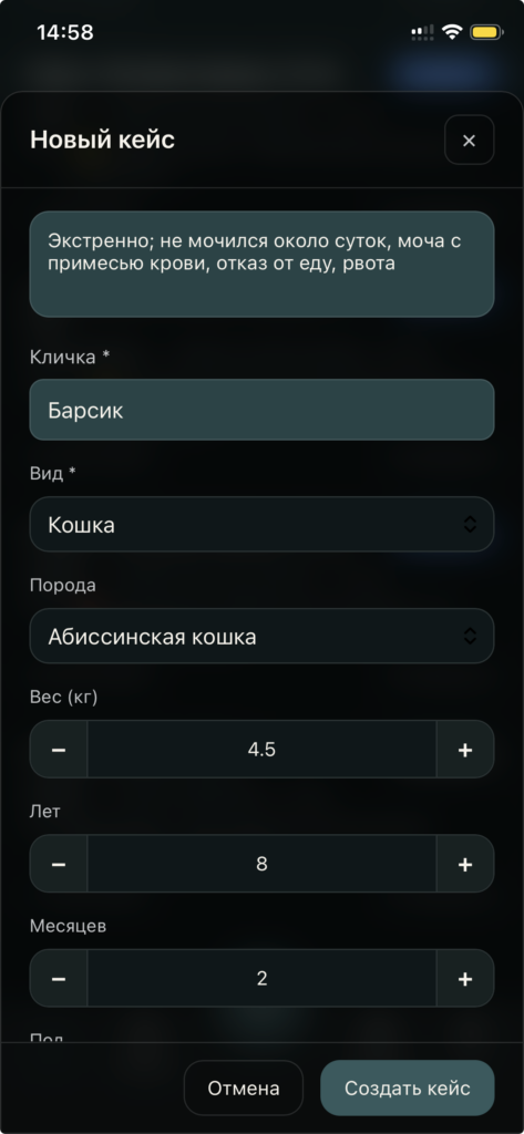 Создание кейса